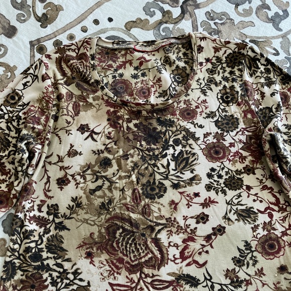 Y2k FLORAL PRINT BLOUSE SIZE M - Picture 3 of 4